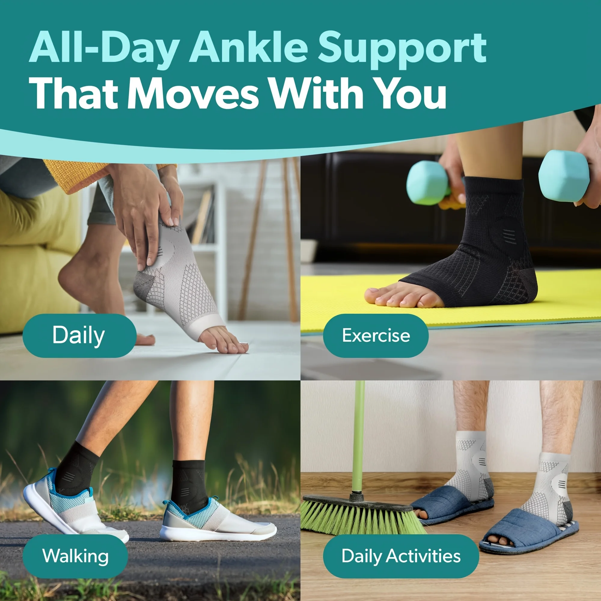 1Pair Ankle Foot Sleeves Compr - огляд і ціна Ankle Brace Sock