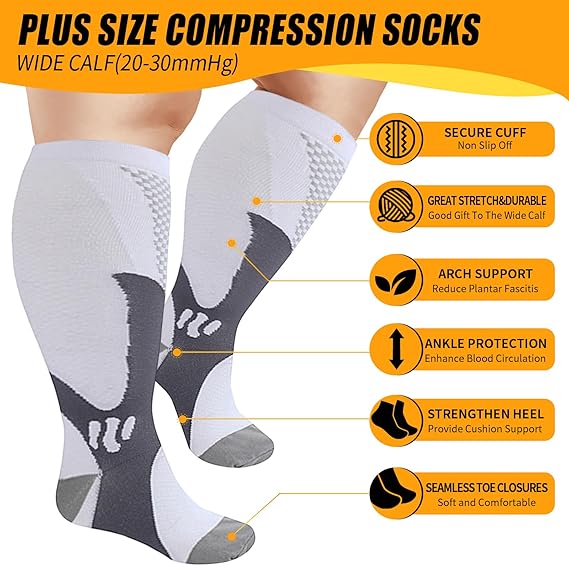 1/3Pairs 3XL-7XLPlus Size Wide - огляд і ціна Compression Sock Medical